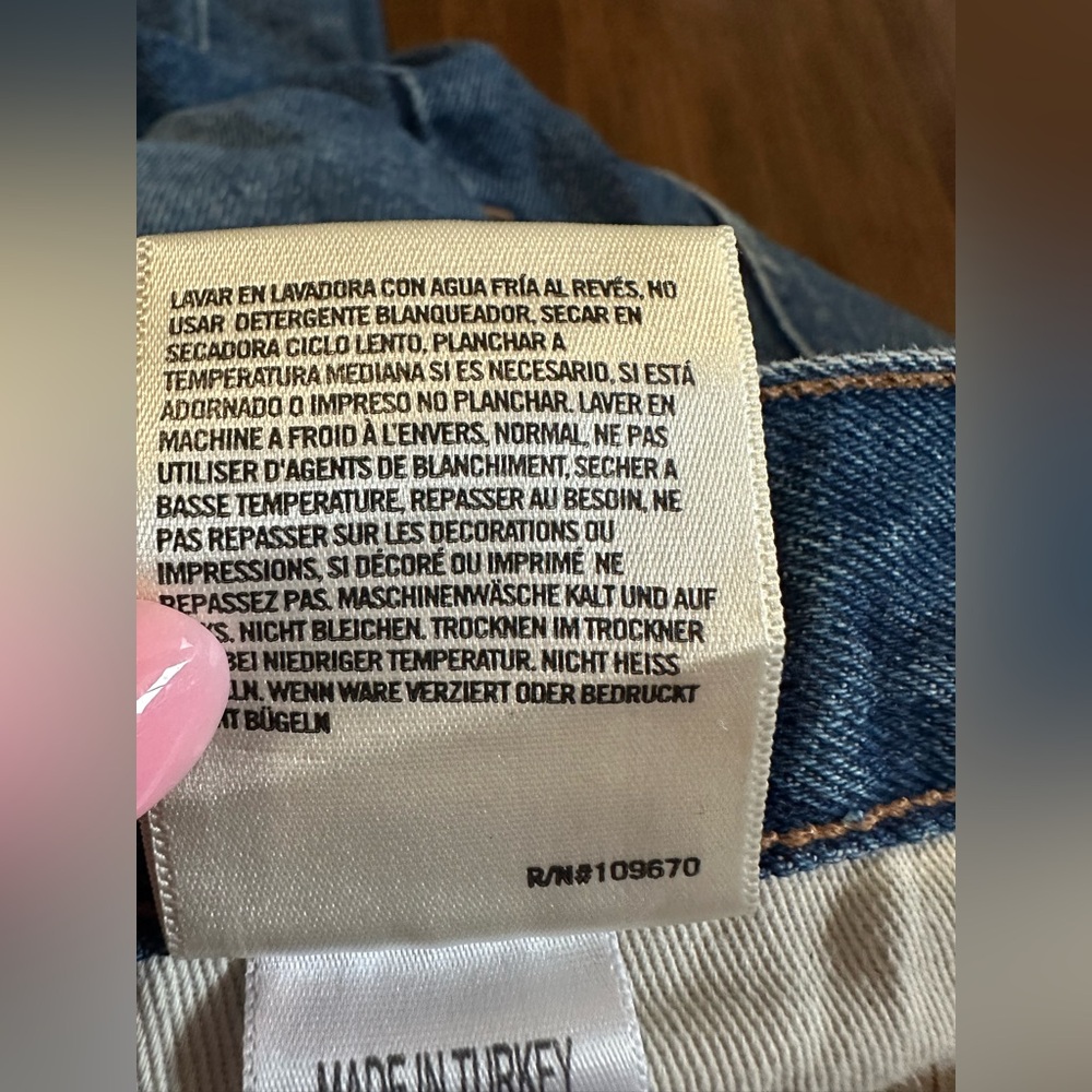 AGOLDE denim Jamie Straight Lowdown distressed organic cotton size 29 A073-778 - Picture 4 of 11